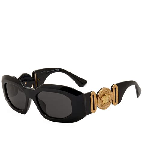 versace sunglasses heart hinge black|Versace Black Sunglasses .